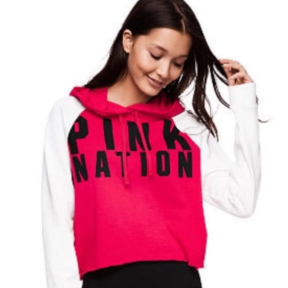 SOLD! VS PINK NATION Raglan Hoodie Sweater - Picture 6 of 7